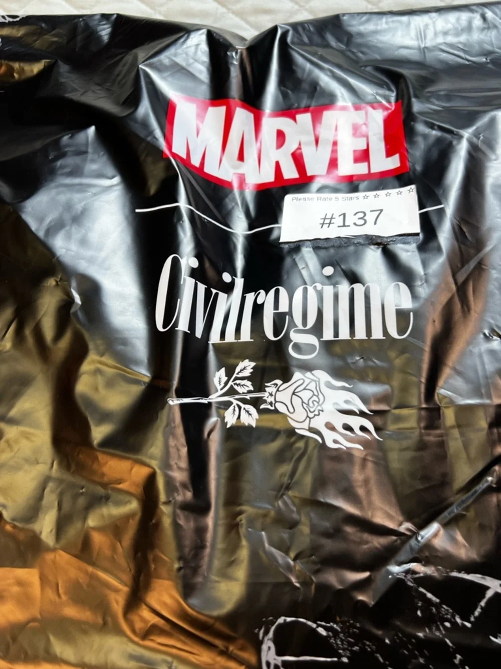 Civil Regime x Marvel Spider-Man Parkers power bomber varsity Jacket blue Medium